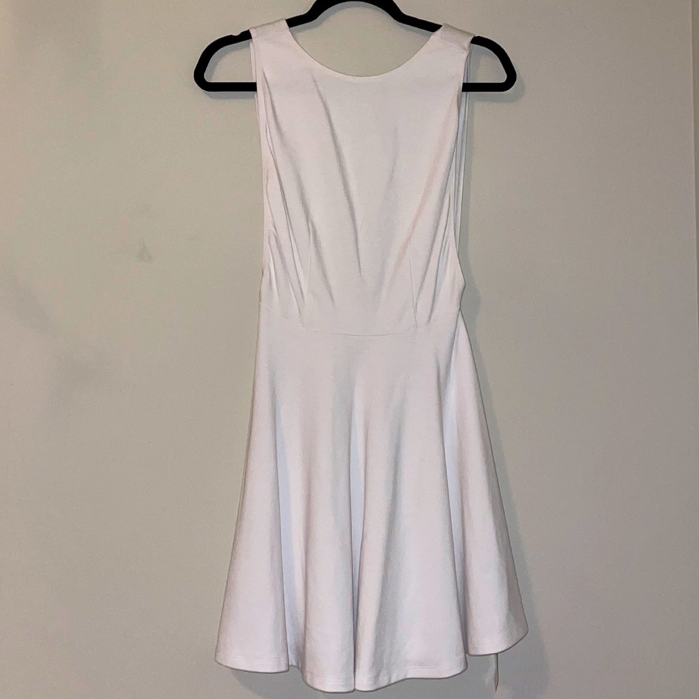 American Apparel White Backless Skater Dress